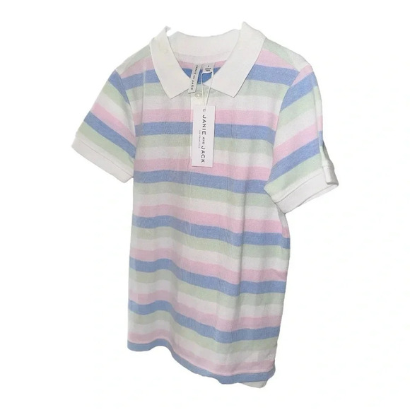 NWT JANIE and JACK THE CLASSIC STRIPED PIQUE POLO - Picture 3 of 6